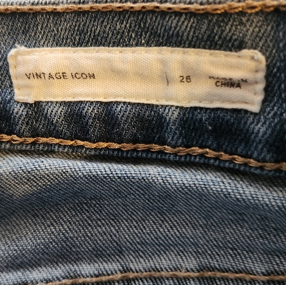 Pacsun Vintage Icon Mom Jeans High Rise Cotton Blend Pocket Medium Blue Women 26 - Picture 5 of 7